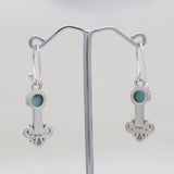 Larimar Silver Earrings