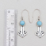 Larimar Silver Earrings