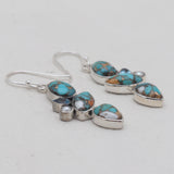 Turquoise Spiny Oyster Silver Earrings
