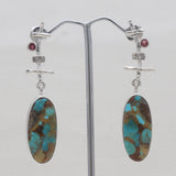 Boulder Turquoise Silver Earrings
