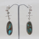 Boulder Turquoise Silver Earrings