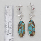 Boulder Turquoise Silver Earrings