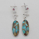 Boulder Turquoise Silver Earrings