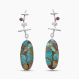 Boulder Turquoise Silver Earrings