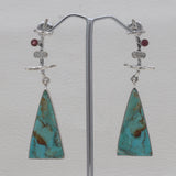 Boulder Turquoise Silver Earrings