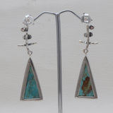 Boulder Turquoise Silver Earrings