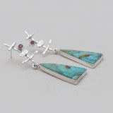 Boulder Turquoise Silver Earrings