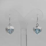 925 Silver Blue Topaz Earring