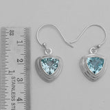 925 Silver Blue Topaz Earring