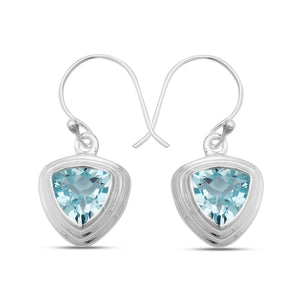 925 Silver Blue Topaz Earrings