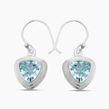 925 Silver Blue Topaz Earrings