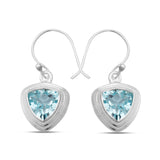 925 Silver Blue Topaz Earring