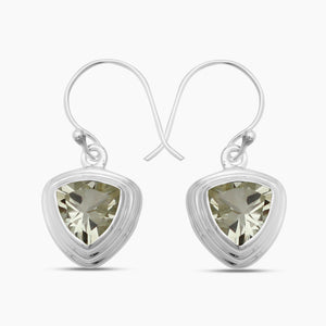 925 Silver Blue Topaz Earrings