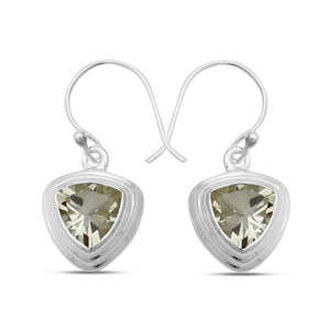 925 Silver Blue Topaz Earrings