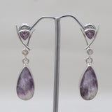 Amethyst Lace Silver Earrings