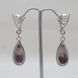 Amethyst Lace Silver Earrings