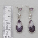 Amethyst Lace Silver Earrings