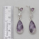 Amethyst Lace Silver Earrings
