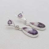 Amethyst Lace Silver Earrings