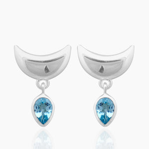 Blue Topaz Silver Earrings