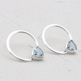 Blue Topaz Silver Earrings