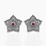 Garnet Silver Studs Studs Earrings