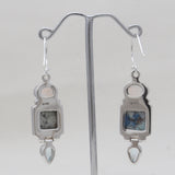 K2 Jasper & Rainbow Moonstone Silver Earrings