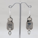 K2 Jasper & Rainbow Moonstone Silver Earrings
