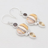 Brecciated Mookaite Silver Earrings