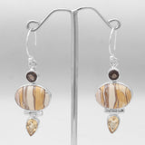 Brecciated Mookaite Silver Earrings