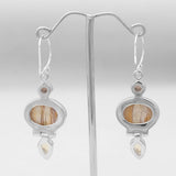 Brecciated Mookaite Silver Earrings
