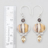Brecciated Mookaite Silver Earrings