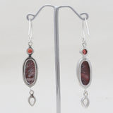 Crazy Lace Agate Silver Designer Drop Earrings