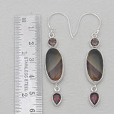 Crazy Lace Agate Silver Designer Drop Earrings