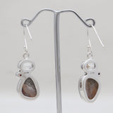 Crazy Lace Agate Silver Designer Earrings