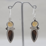 Tiger Eye Silver Earrings