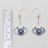 Blue Kyanite Silver Designer Earrings