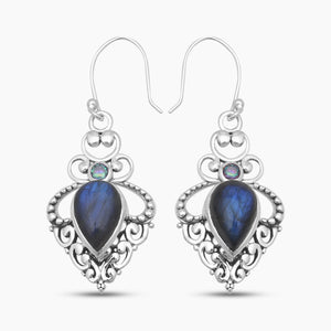 Labradorite Silver Designer Earrings