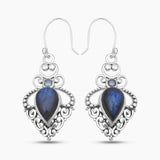Labradorite Silver Designer Earrings