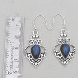 Labradorite Silver Designer Earrings