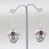 925 Sterling Silver Ruby Earrings