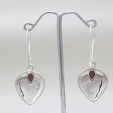 925 Sterling Silver Ruby Earrings