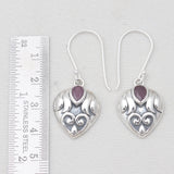 925 Sterling Silver Ruby Earrings