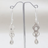 Rainbow Moonstone Silver Earrings