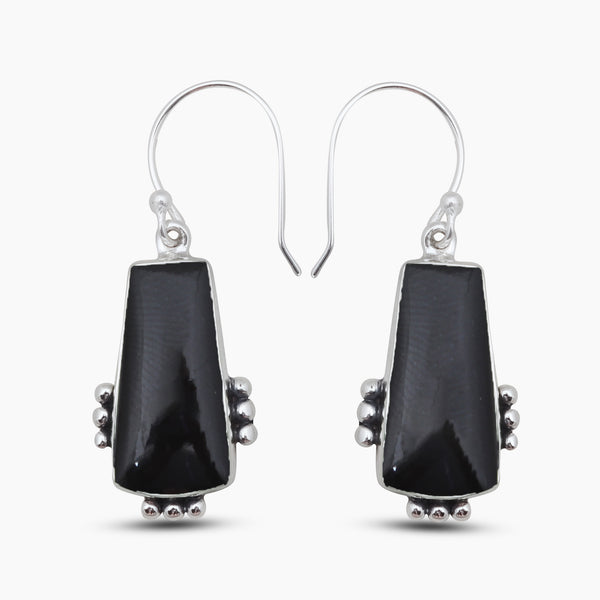 925 Silver Black Onyx Earrings