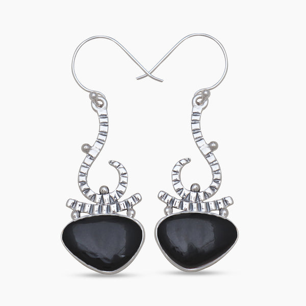 925 Sterling Silver Black Onyx Earrings
