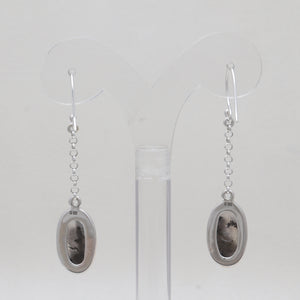 Dendritic Opal Silver Earrings