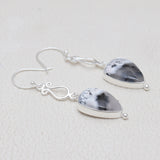 925 Starling Silver Dendritic Opal Earring