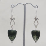 925 Starling Silver Dendritic Opal Earring