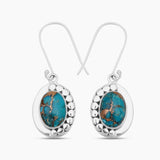 Blue Copper Turquoise Silver Pendant Sets